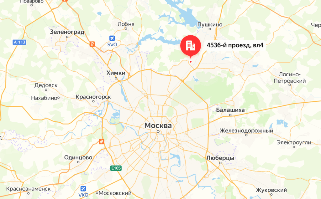 Московская обл., г. Мытищи, 4536-й пр-д, владение 4, стр.1A