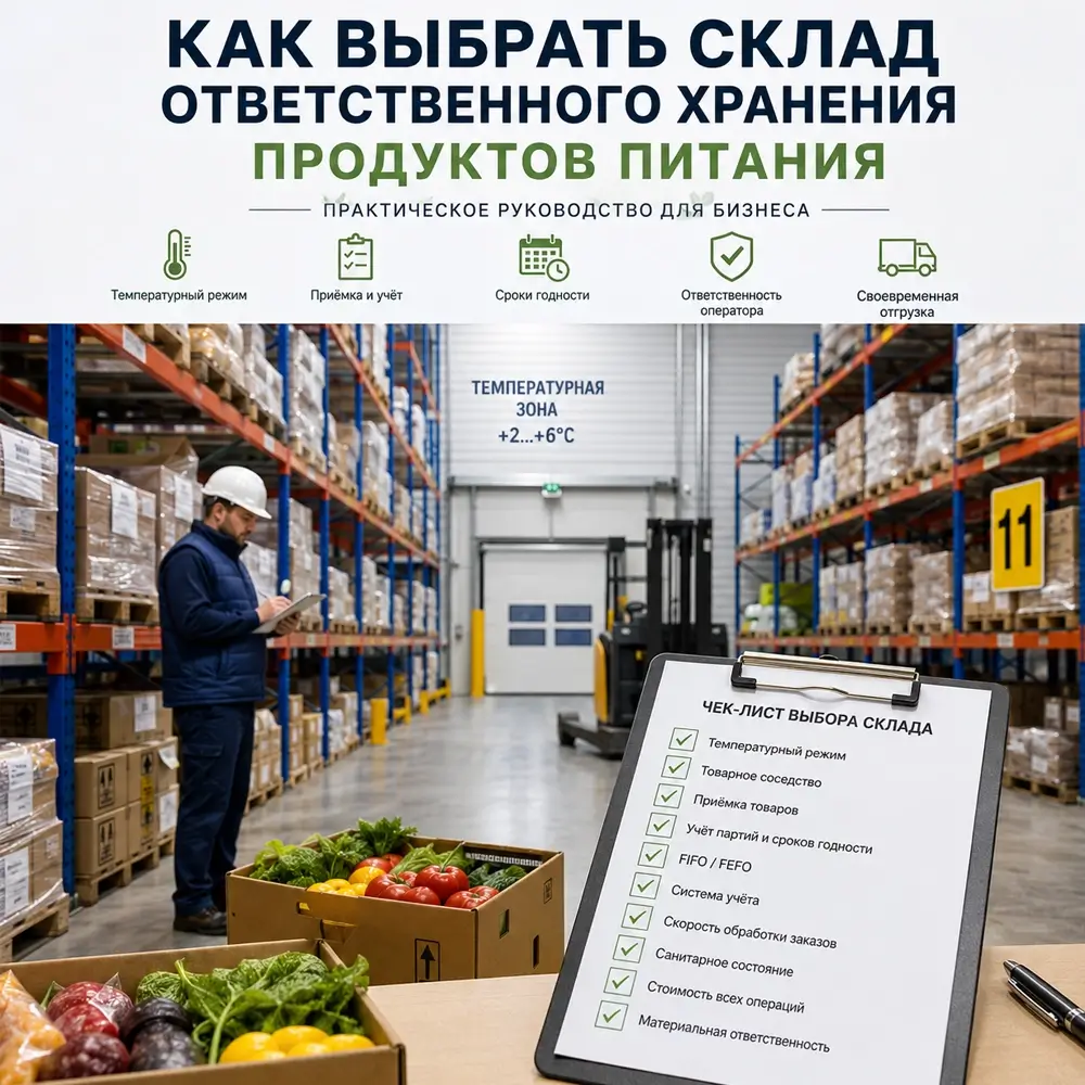 Как выбрать склад ответственного хранения продуктов питания: практическое руководство для бизнеса